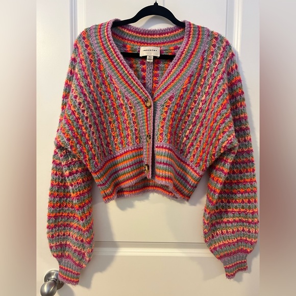 INDUSTRY Sweaters - Industry crop style Multicolor Women's Cardigan, size medium